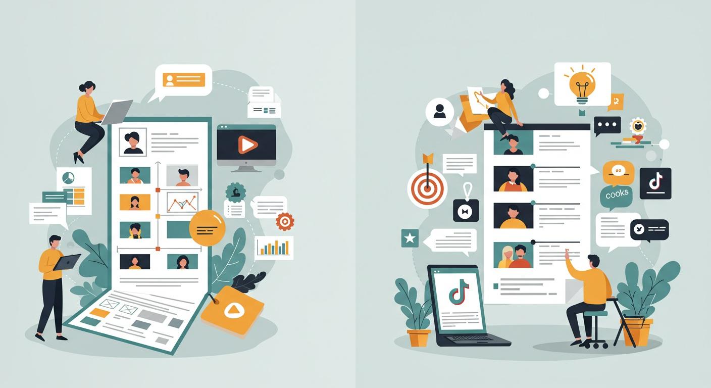 سكربت الفيديو القصير والطويل: تشابه في الهدف، اختلاف في الأسلوب