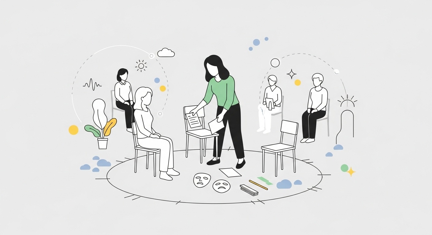 فن التحضير في السيكودراما: كيف يصنع المعالج الجلسة المثالية؟